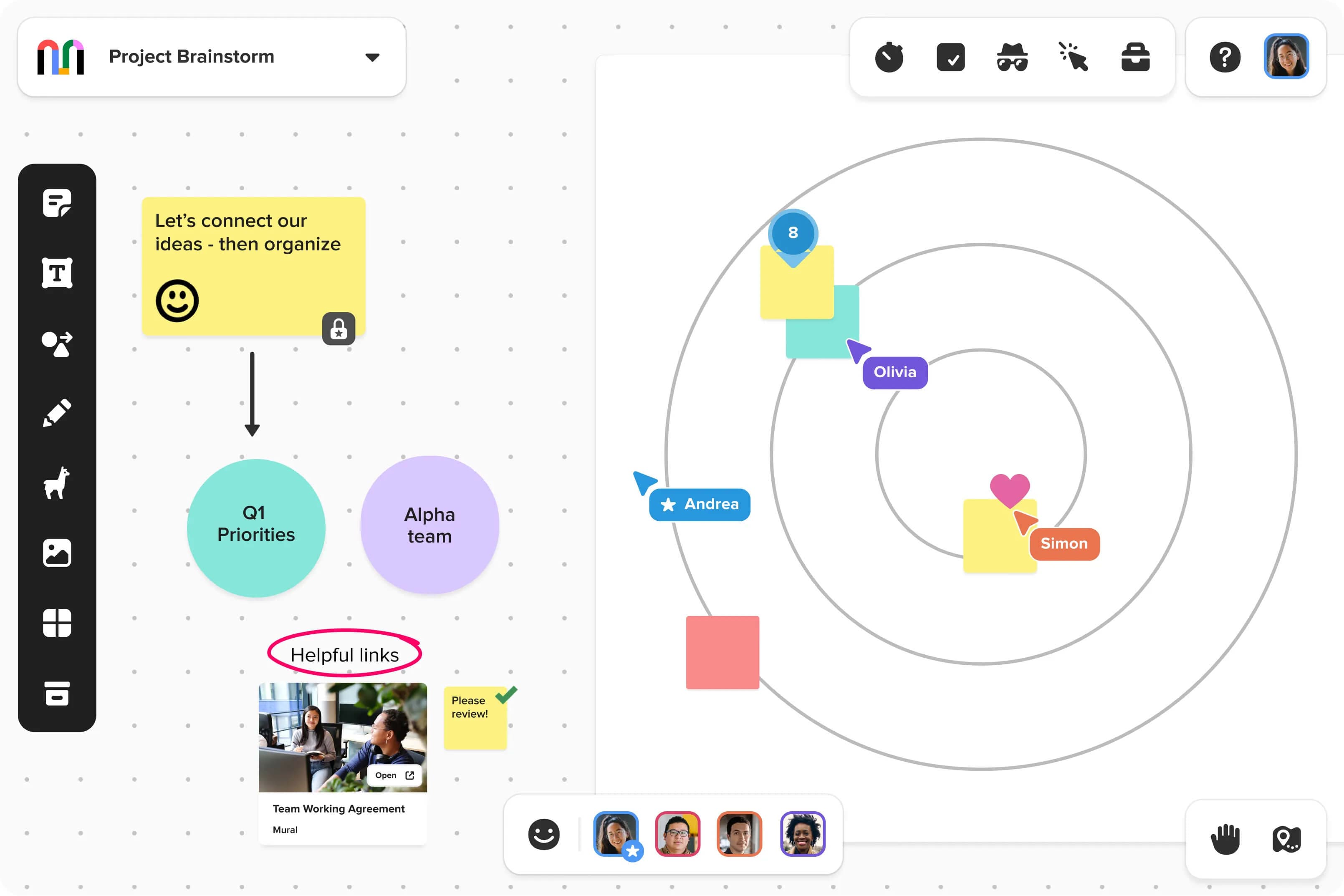 Mural Whiteboard interface