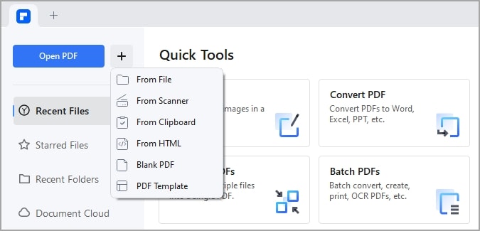 PDFelement create PDF