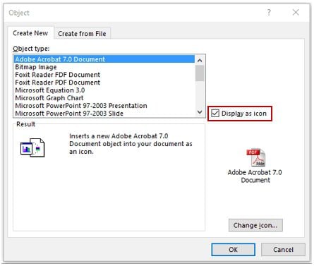 how to embed pdf in excel