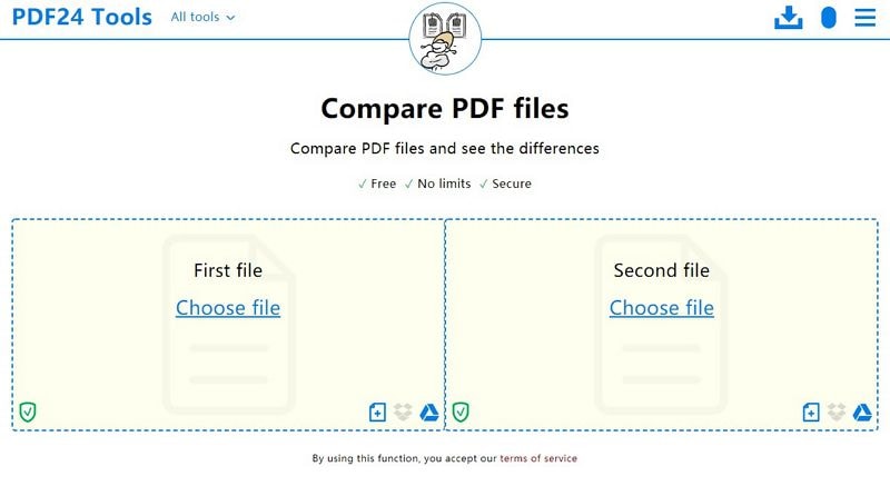 線上免費pdf比較工具