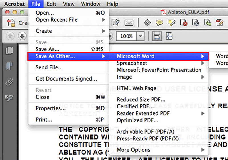 save hyperlinks from word to pdf for mac