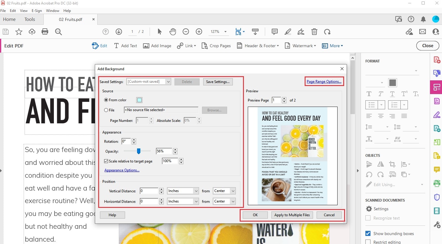 add image with transparent background to pdf