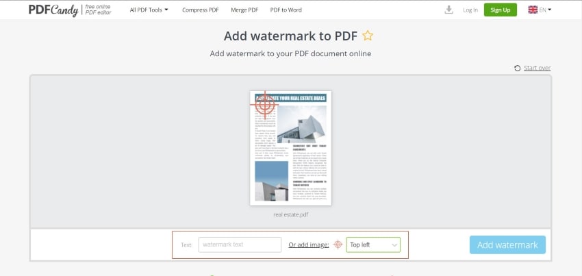 add watermark to pdf online