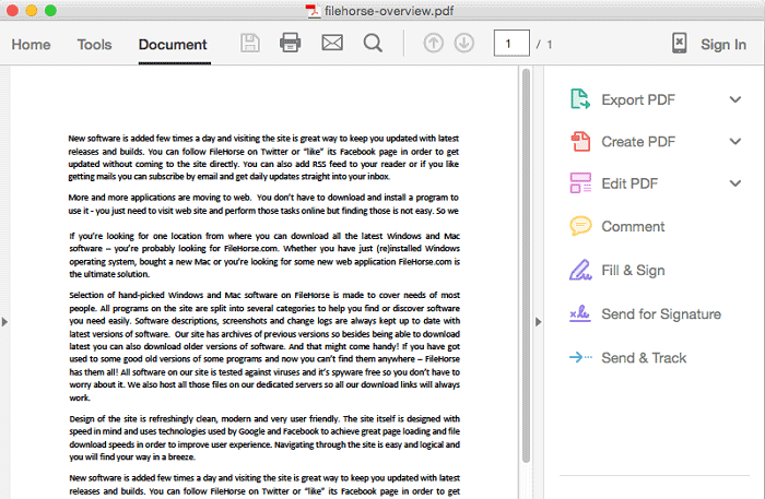 adobe pdf editor free download mac