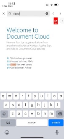 adobe acrobat search interface