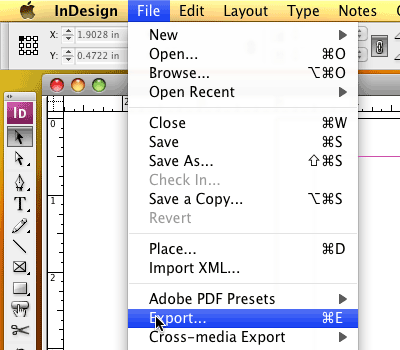 how to save indesign to pdf
