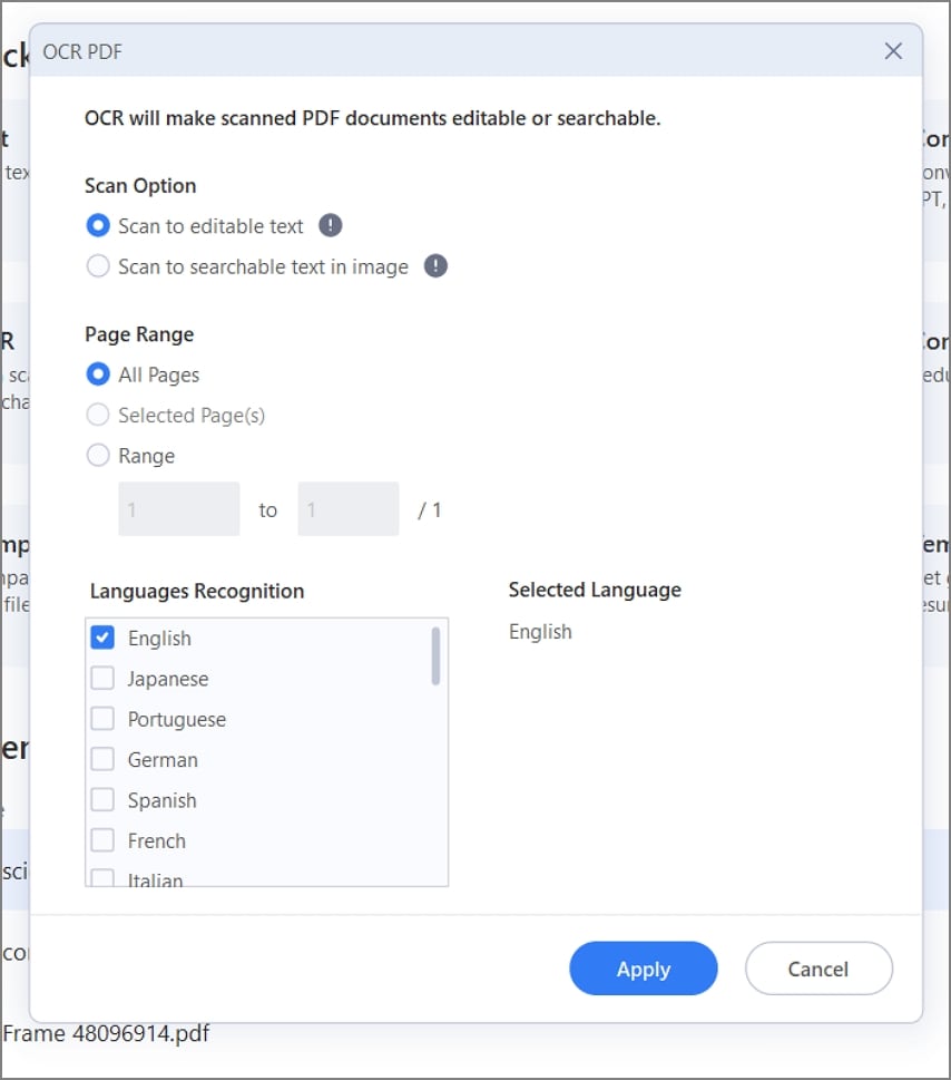 customize ocr settings on amazon Textract alternative