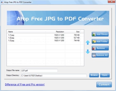 Atop JPG zu PDF Converter Software