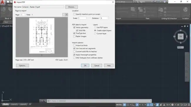 importar archivo dwf a autocad