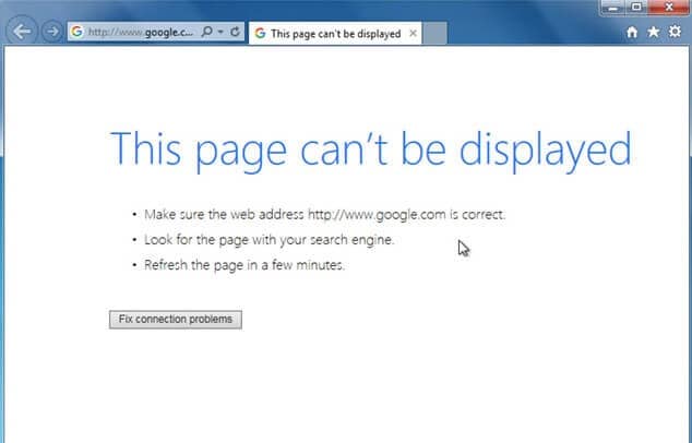 chrome cant load pages