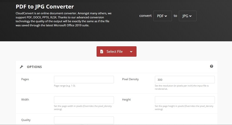 Cloudconvert PDF zu PNG Online