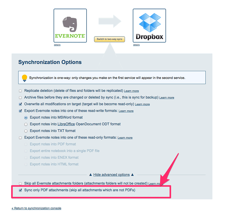 export evernote files to external drive