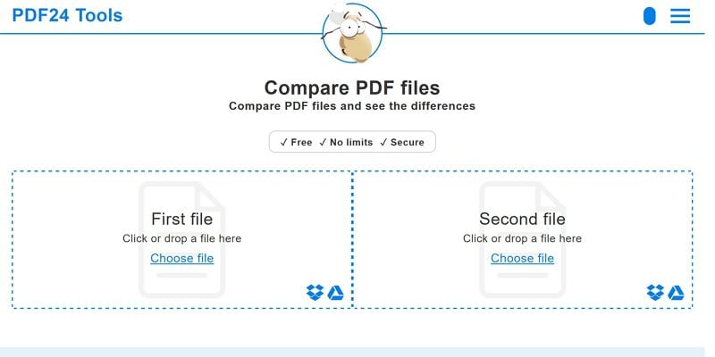 comparer pdf à word en ligne