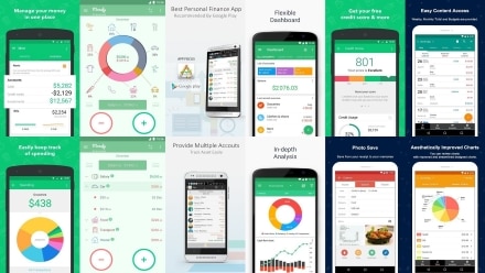 multiple budgeting mobile apps interface