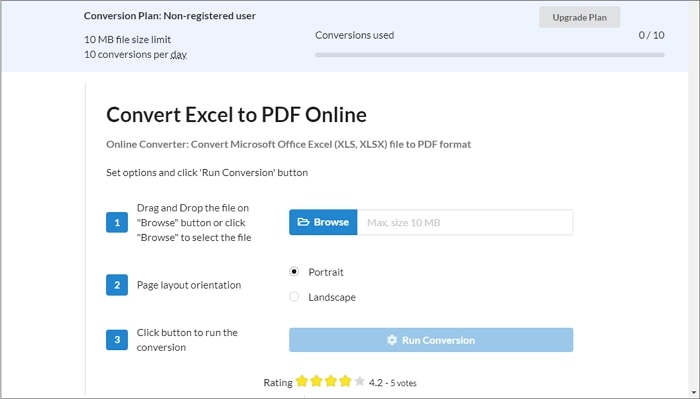 online excel to pdf converter