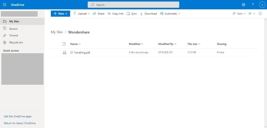 comment créer un url pour un pdf onedrive