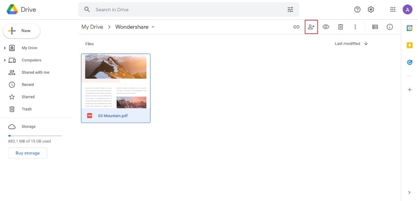 crea link url per il pdf google drive