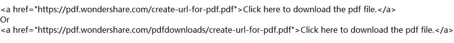 crea un url per un pdf