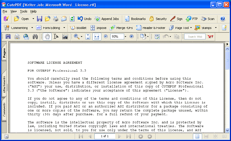 kostenloser PDF-Schreiber für Windows