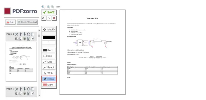 pdfzorro text in pdf online löschen