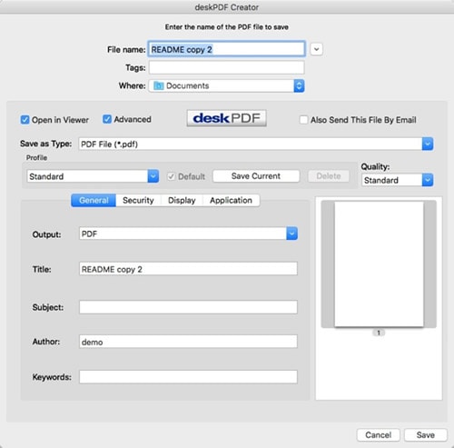 DeskPDF Creator PDF Editing Tool
