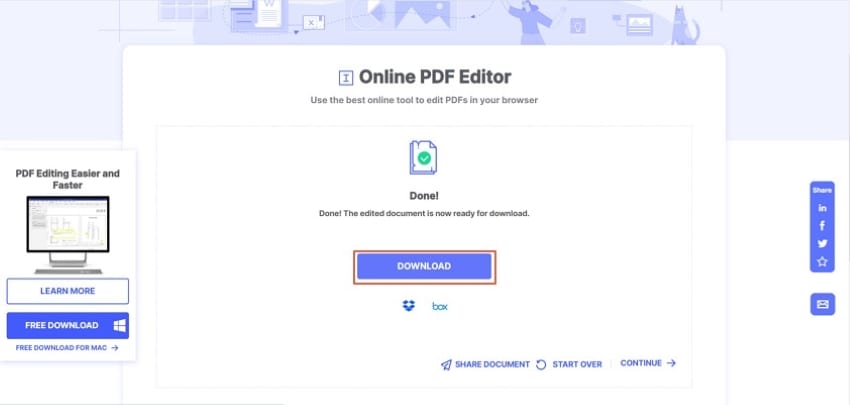 PDF online bearbeiten - kostenlos in Chrome