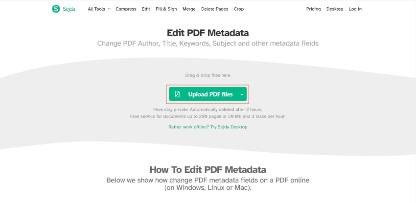 edit pdf metadata online