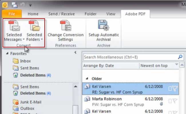 converter eml em pdf