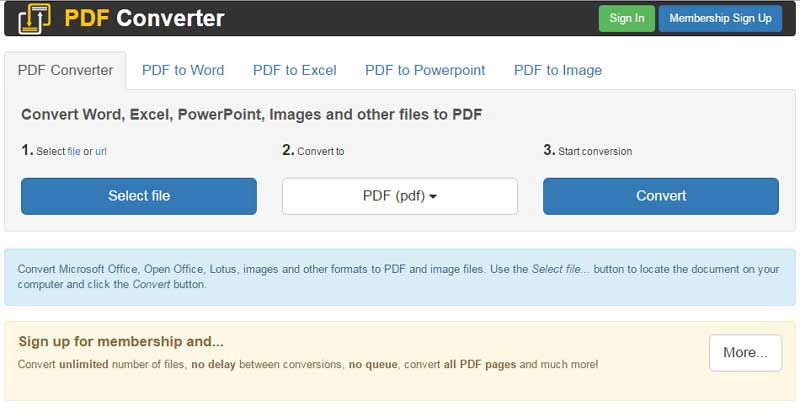 PDF-Datei online erstellen