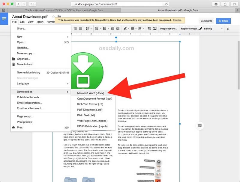 How to Use Google PDF to Word Converter