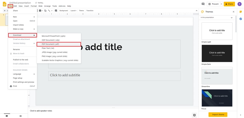 How To Make A Pdf From Google Slides