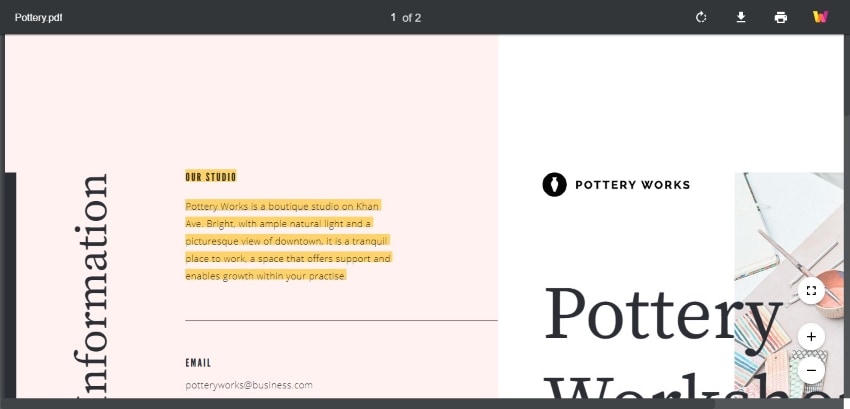 weava highlight text in pdf