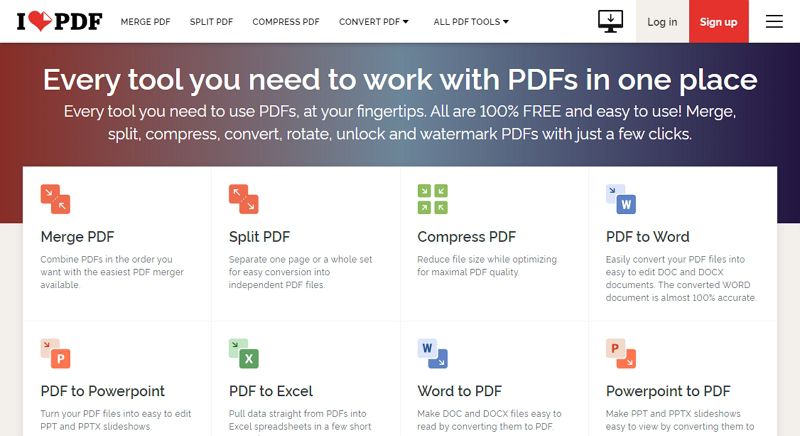Split PDF with iLovePDF