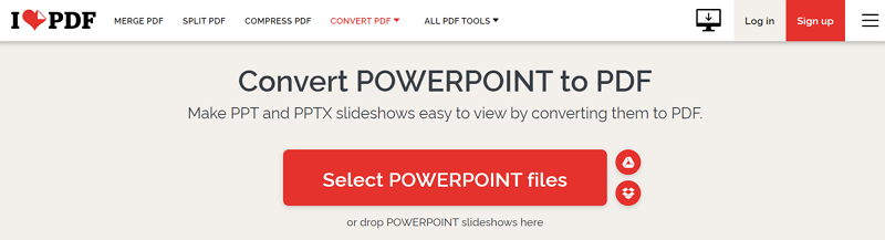 powerpoint presentation to pdf online free