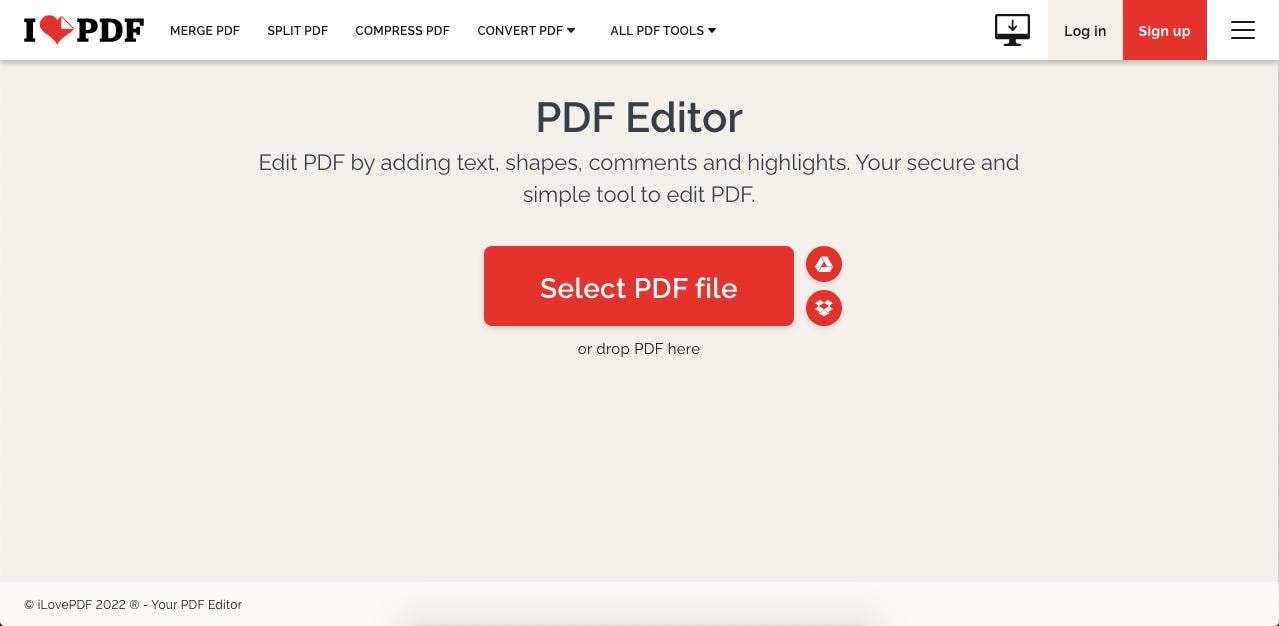 ilovepdf editor pdf en línea