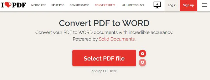 iLovePDF 轉 Word