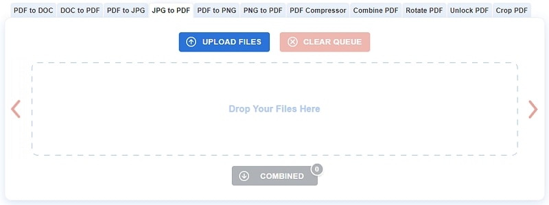 Convertidor JPG2PDF de PDF a JPG en Línea para Múltiples Archivos