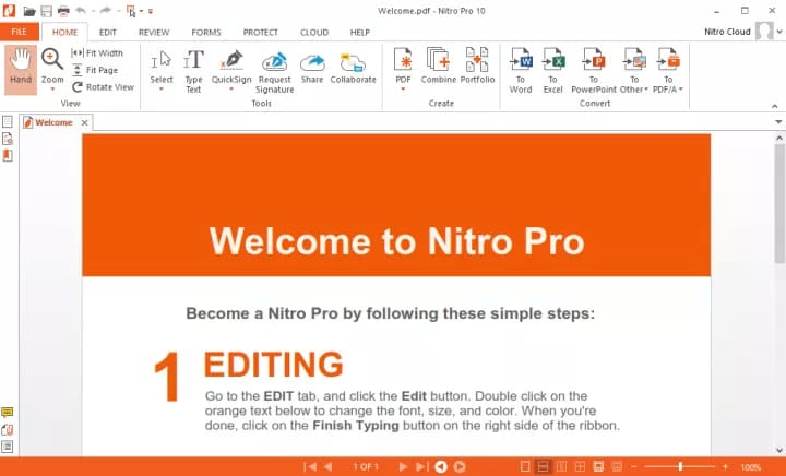 best free pdf editor nitro