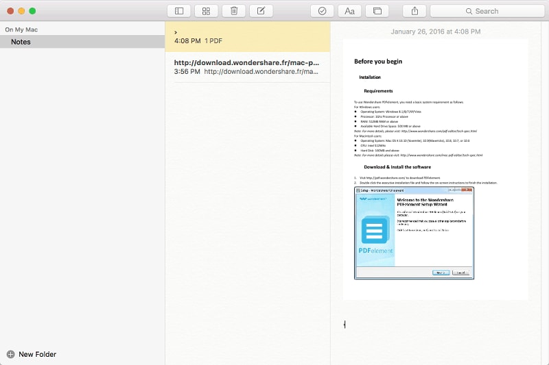 manipuler des PDF avec Notes sur Mac