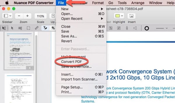 Nuance PDF Converter для Mac