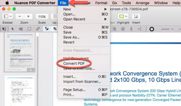 Nuance PDF Converter for Mac