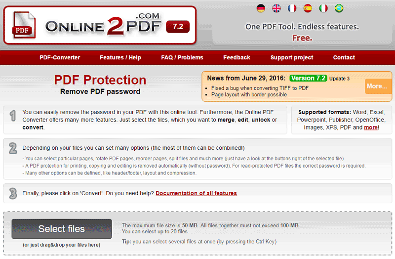Kostenloser online Docx zu PDF Converter