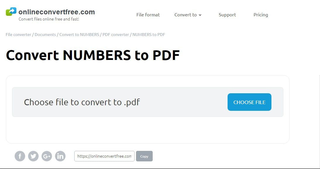 convertir un archivo de numbers a pdf