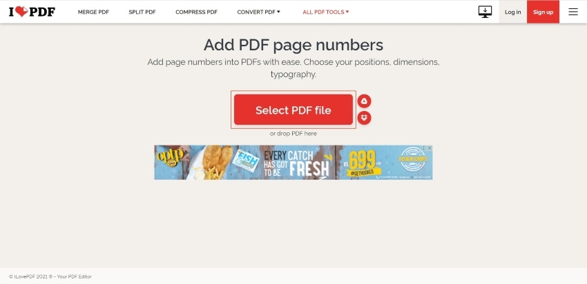 changer les numéros de page d'un PDF en ligne