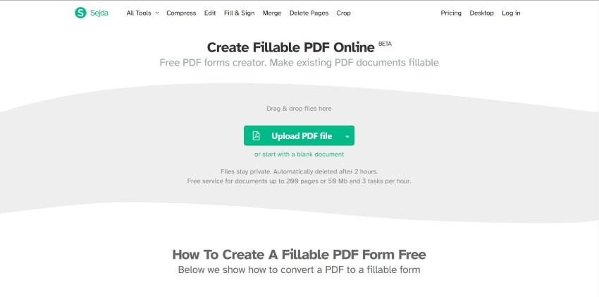 免費 PDF 可填寫表單製作工具