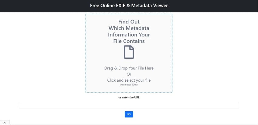Exif online gratuito y visor de metadatos