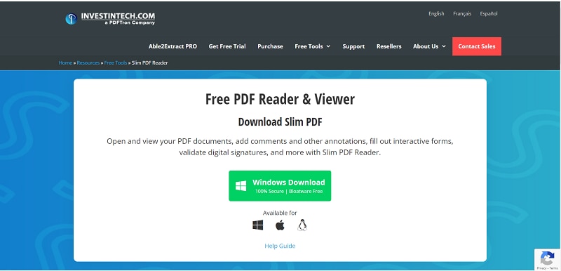 slim PDF reader
