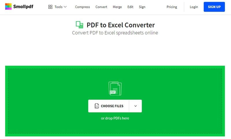 small pdf to excel online