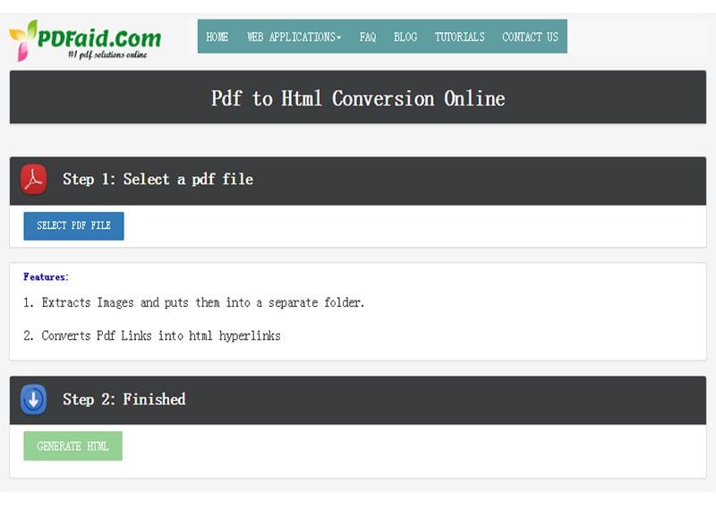 PDF zu HTML zu konvertieren