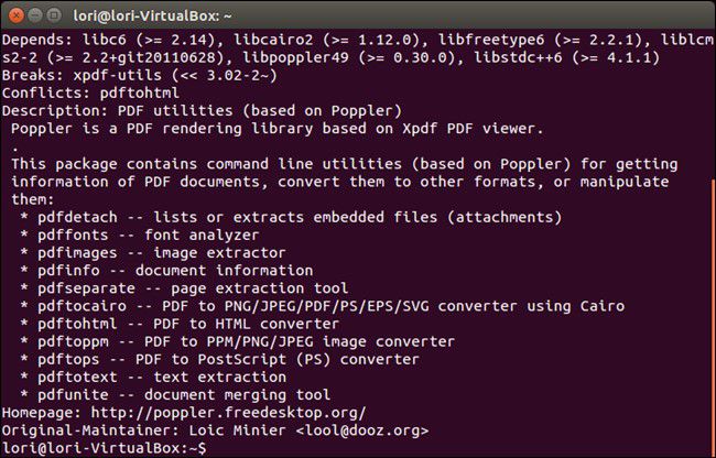 pdf a html linux